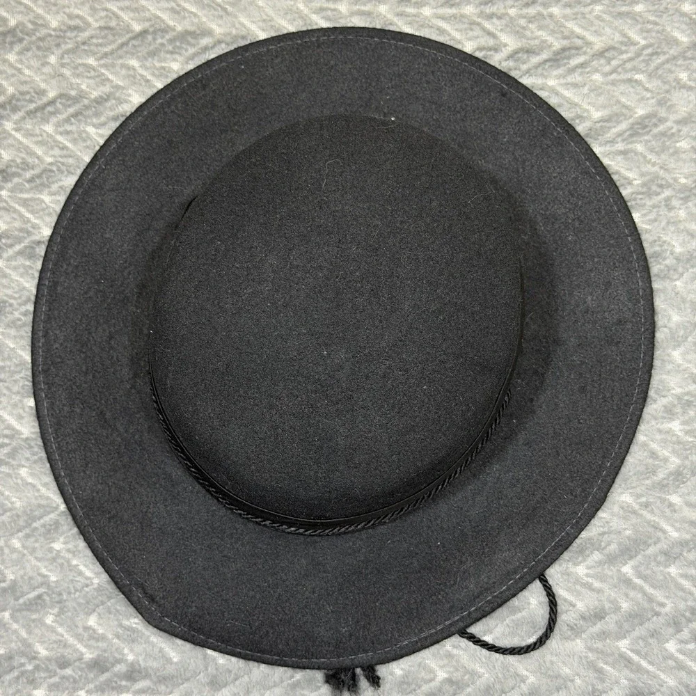 Vintage Bollman Hat Co Black Wool Felt Made In USA WPL 5923